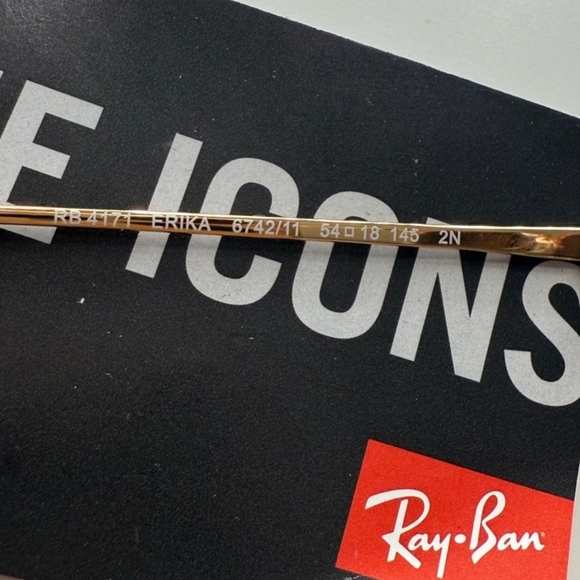 Ray-Ban Erika 6742/11 Transparent Pink Sunglasses with Brown Case RB4171 New - Picture 3 of 6